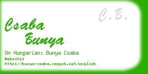csaba bunya business card